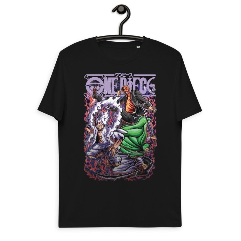 One piece - Luffy x Shanks x Zoro T-shirt Cool Anime & Manga Unisex T-shirt  Ani